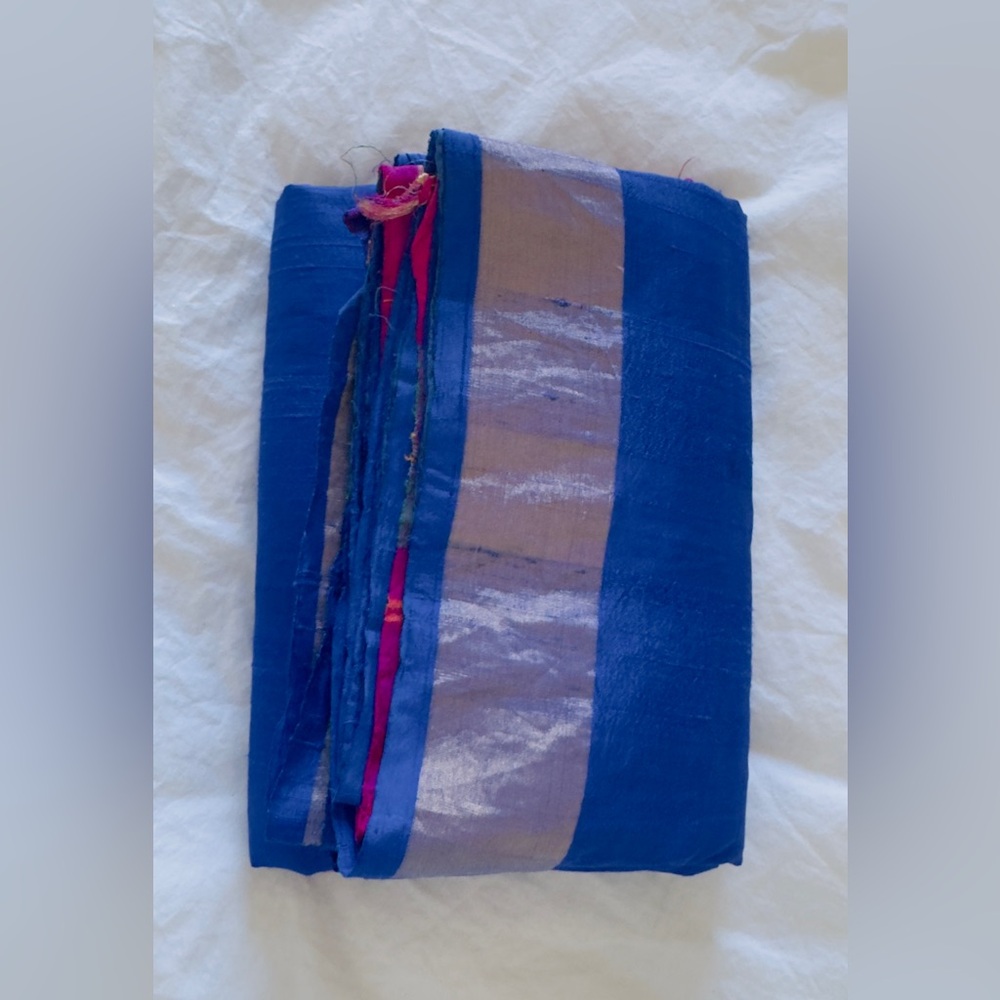 Nalli Pure silk saree with blouse set for Indian Pakistani festive- once used - Picture 7 of 7